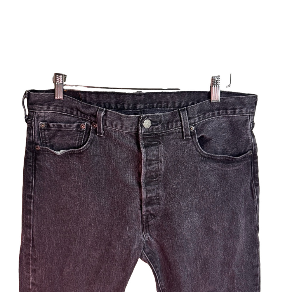 Levi’s Black Denim 501 Jeans Orginal Fit Men’s Size 36X32 - Picture 3 of 8